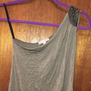 Asymmetrical One shoulder beaded top